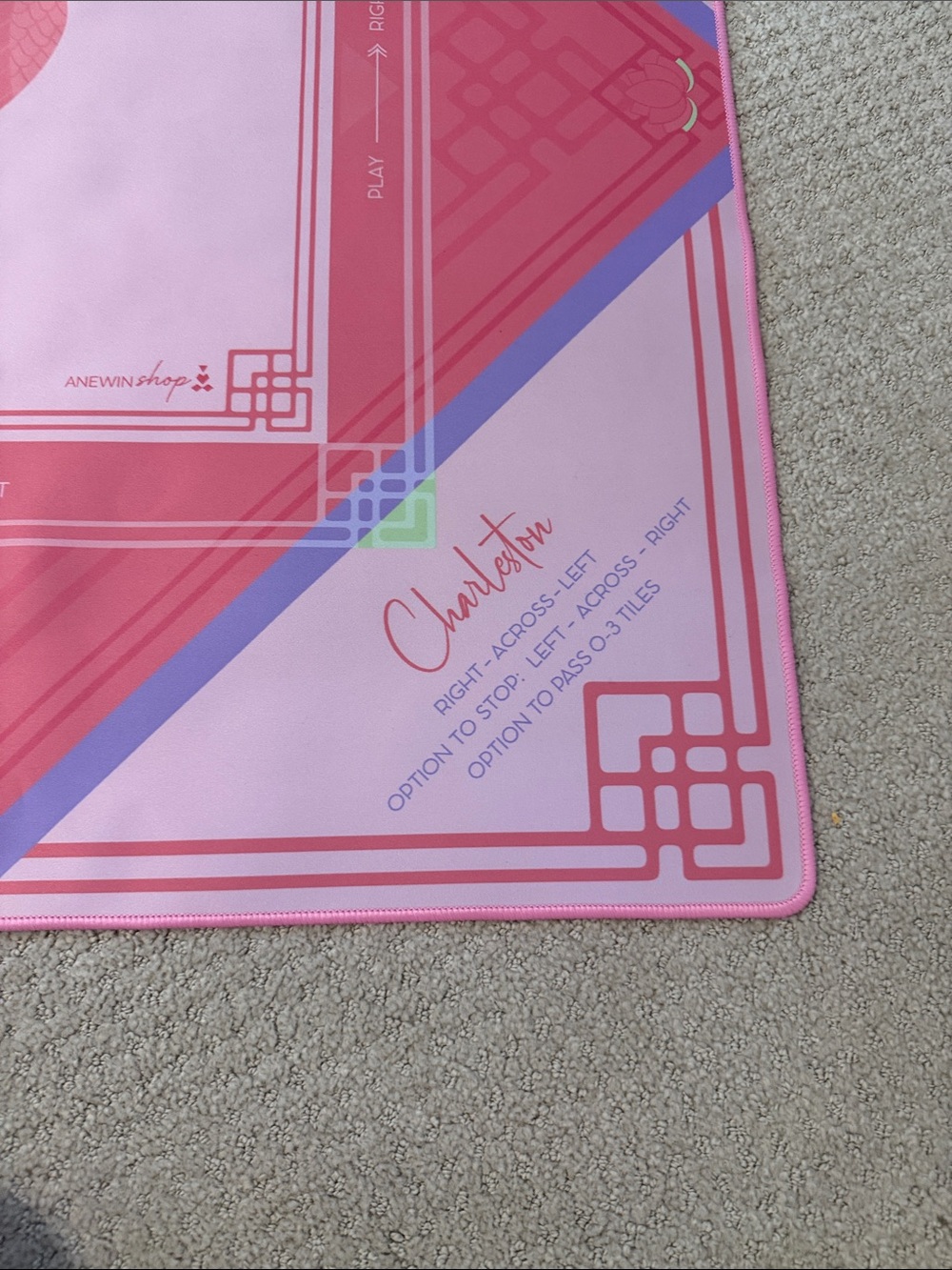 Oh My Mahjong Pink Bird Bam Mahjong Mat and Bag - Picture 6 of 7